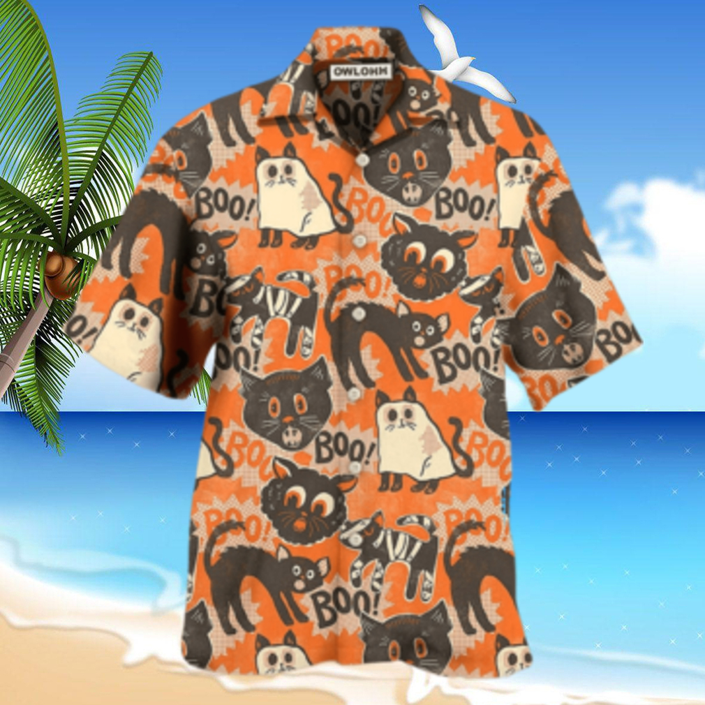 Halloween Spooktacular Scaredy Cat   Hawaiian Shirt