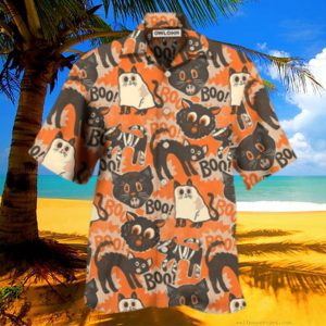Halloween Spooktacular Scaredy Cat Hawaiian Shirt