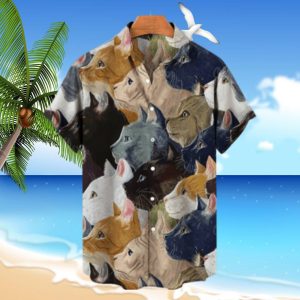 Hawaiian Style Cat Shirt