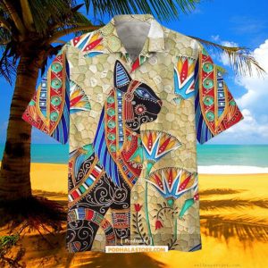 Hippie Egypt Cat Hot Casual For Men Women Hawaiian Shirt