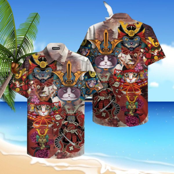 I Am A Samurai Cat Hawaiian Shirt