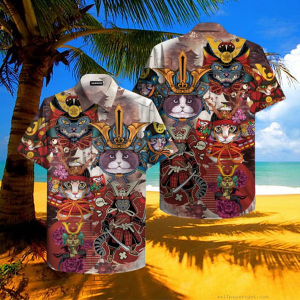 I Am A Samurai Cat Hawaiian Shirt