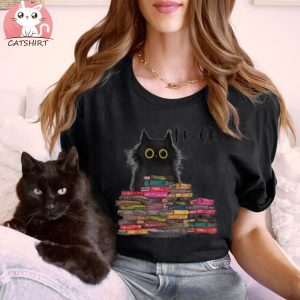 I'm Ok Books And Cats Shirt, Cute Cat And Book Lover Shirt, Cat Lover Tee, Cat Book Tee, Book Lover Gift, Book Shirt