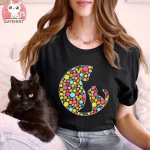 International dot day cat and kitten lovers polka dot shirt