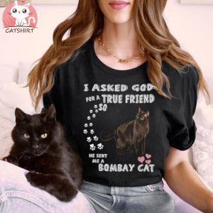 Kawaii Kitten Saying Mom Dad Costume, Cute Bombay Cat Shirt