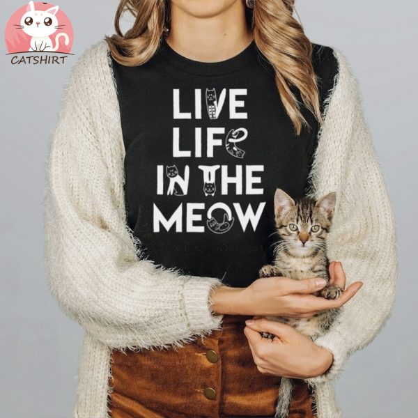 Live Life In The Meow Youth Tee Shirt