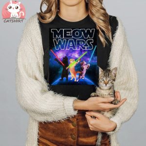 Meow Wars Cat Space Kitty Funny For Cats Lovers Shirt