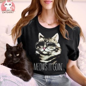 Meow's It Going Funny Cat Kids T shirt