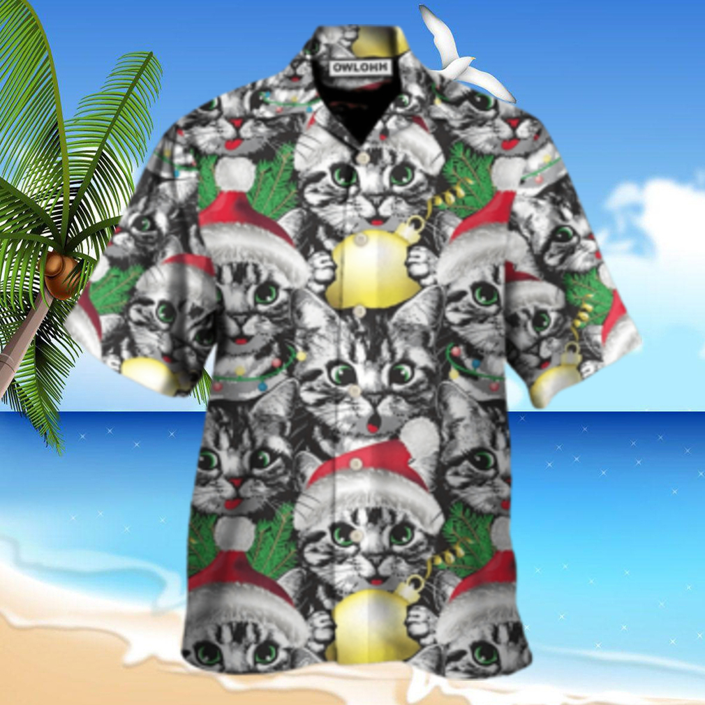 Meowy Christmas Xmas Cat Lover Hawaiian Shirt