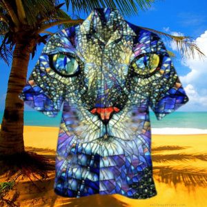 Mirror 3D Cat Hawaiian Shirt Pre11858, Hawaiian shirt, beach shorts, One Piece Swimsuit, Polo shirt, funny shirts, gift shirts