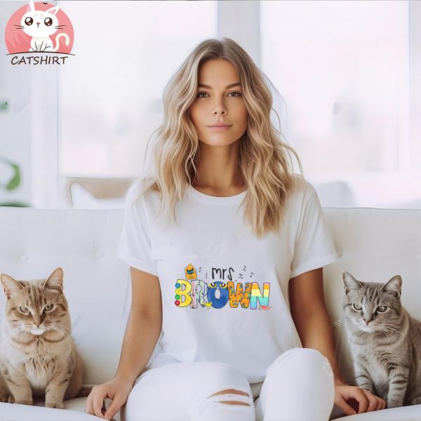 Name Smile Cat Teacher T Shirt