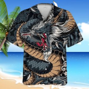 Samurai Dragon Ryujin Hawaiian Shirt