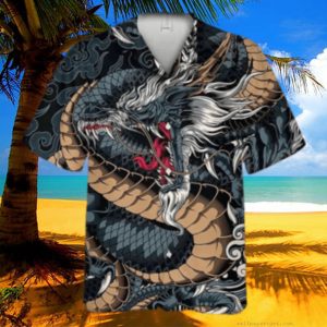 Samurai Dragon Ryujin Hawaiian Shirt