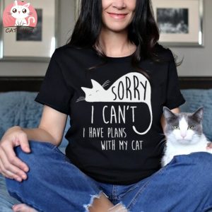 Sorry I can't I have plans with my cat V neck T Shirt