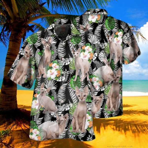 Sphynx Cat Lover Tropical Hawaiian Shirt