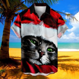 Stamzod Men'S Christmas Santa Claus Casual Button Hawaii Shirts