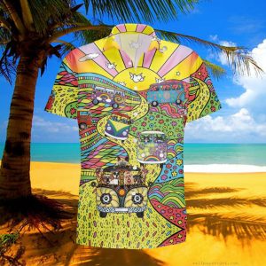 Stay Trippy Little Hippie Cats Dogs Trending Hawaiian Shirt