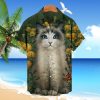 Summer New 5xl Cat Print Short Sleeve Hawaiian Shirt