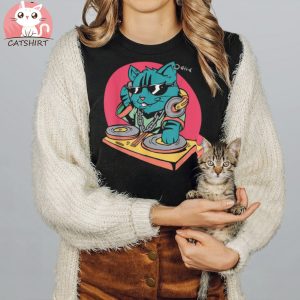 Techno DJ Party Cat Shirt