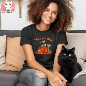 Trick or Treat Halloween Crow Pumpkin shirt