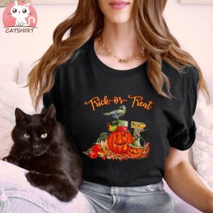 Trick or Treat Halloween Crow Pumpkin shirt