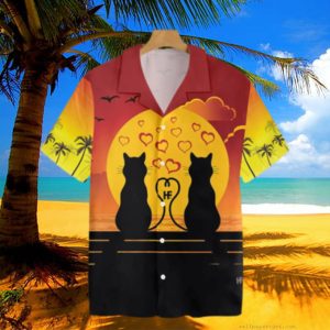 Two Cats Love Hawaii Shirt