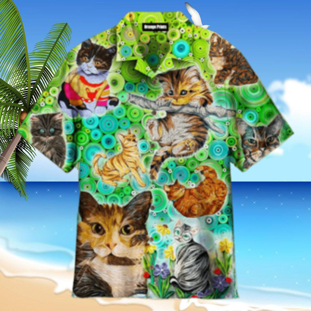 Colorful Cats Hawaiian Shirt For Men And Women   Cat Hawaiian Shirt