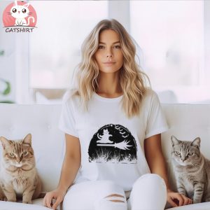 namaste Witches Funny Yoga Cat Halloween Shirt