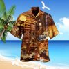 Custom Unisex Happiness Is A Good Book And A Cat Gift Hawaiian Shirt, Aloha Short Sleeve Hawaiian Shirt