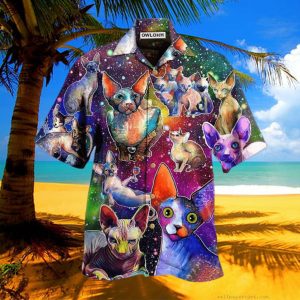 Cat To The Galaxy And Back Hawaiian Shirt