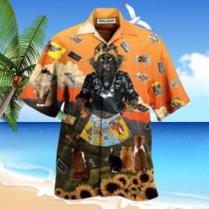 Cat And Tarot Style Hawaiian Shirt