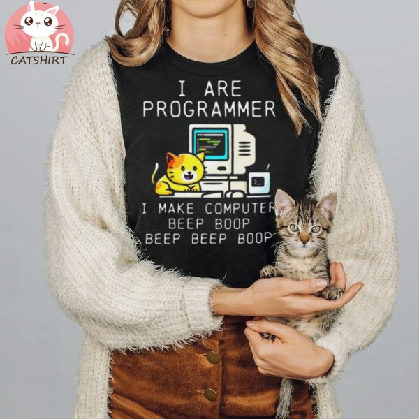 Programmer Cat Beep Boop Coding Essential Shirt