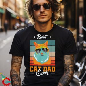 Best Cat Dad Ever For Men Funny Cats Daddy Shirt