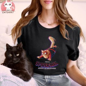 Across The Spider Verse Spider Cat Poster T Shirt