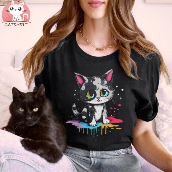 Adorable Feline Fun for Kids Organic cotton t shirt