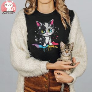 Adorable Feline Fun for Kids Organic cotton t shirt