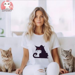 Angry Black Cat T Shirt