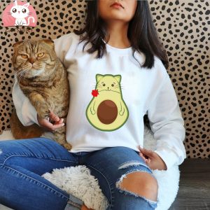 Avogato Funny Avocado Guacamole Purr Favor Rose Ca Greeting Card Shirt