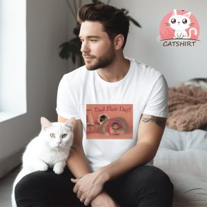 Bad Hair Day White Cat T Shirt