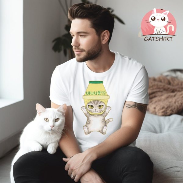 Banana Milk Cat T shirt Kitty Tshirt