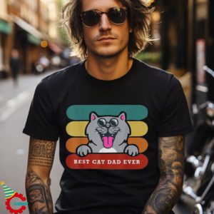 Best Cat Dad Ever Cat Daddy Paw Fist Bump Meow Cat Shirt