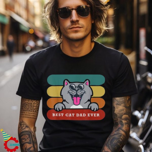 Best Cat Dad Ever Cat Daddy Paw Fist Bump Meow Cat Shirt