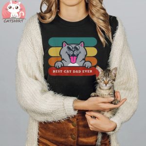 Best Cat Dad Ever Cat Daddy Paw Fist Bump Meow Cat Shirt