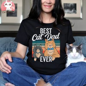 Best Cat Dad Ever Dad Gifts Men Daddy Fathers Day Shirt