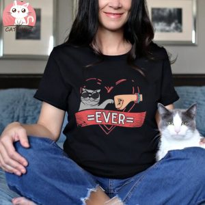 Best Cat Mom Ever Cute Heart Friends Forever Gif Shirt