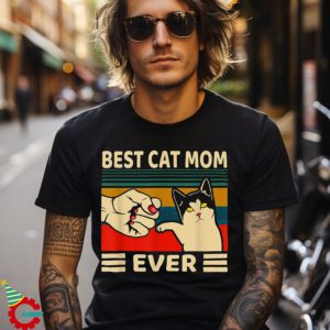 Best Cat Mom Ever Women Vintage Bump Fit Shirt