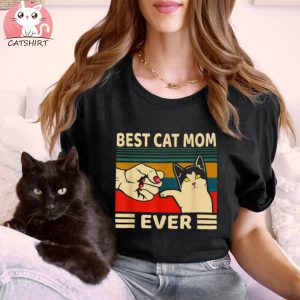 Best Cat Mom Ever Women Vintage Bump Fit Shirt