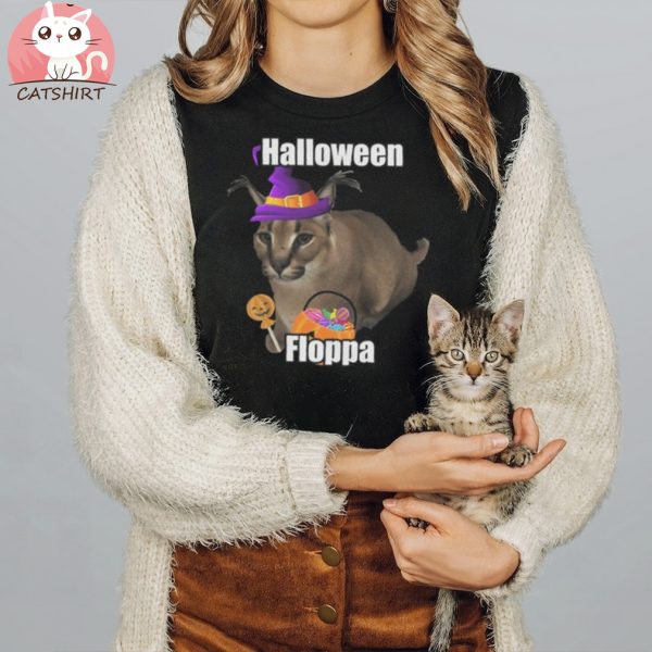 Big Floppa Halloween Meme Tee Shirt