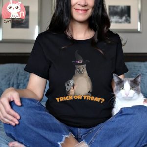 Big Floppa Halloween Meme Trick or Treat T shirt