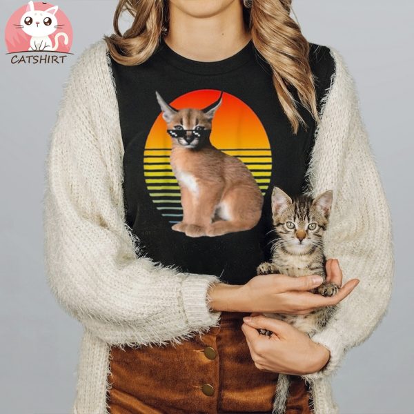 Big Floppa Meme Caracal T Shirt